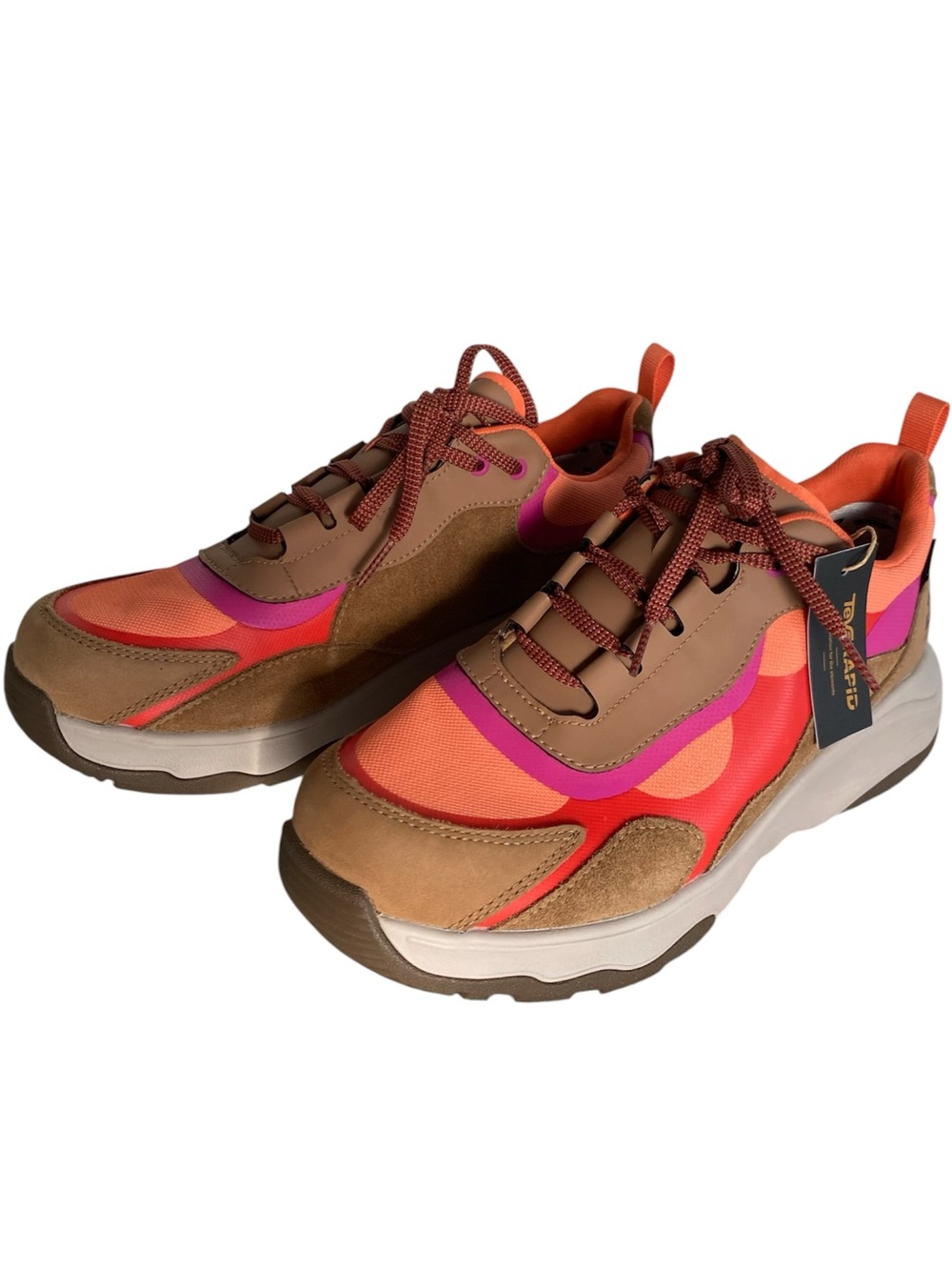 NEW Teva Womens Geotrecca Low RP Hiking Shoes Brown Orange Size 10.5 waterproof